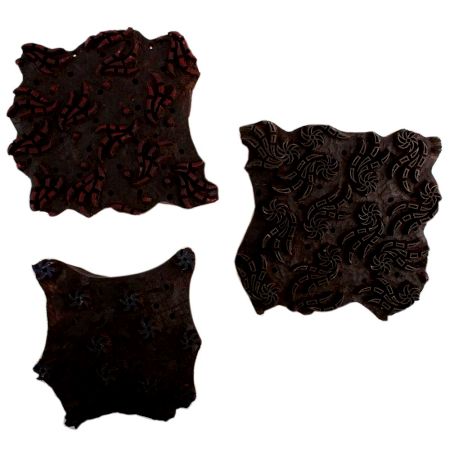 Set of 3 Piece New Wooden Printing Block